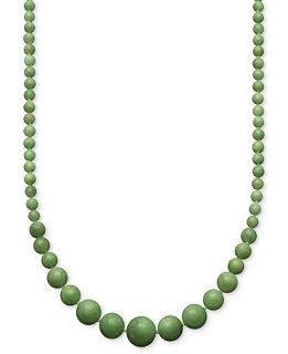 14k Gold Necklace, Jade Graduated Strand   FINE JEWELRY   Jewelry