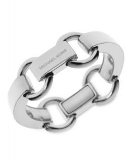 Michael Kors Bracelet, Silver Tone Logo Lock Toggle Bracelet   Fashion