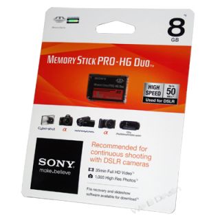 MSHX8B 8GB Memory Stick PRO HG Duo Media    Brand New Factory Sealed
