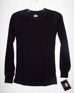 Dickies Medical Uniforms Long Sleeve 100 Cotton Black Undershirt XS