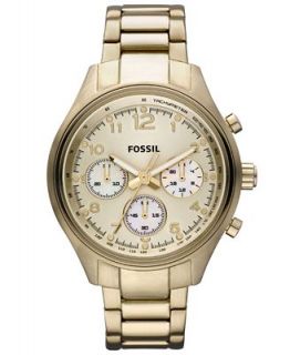Fossil Watch, Womens Chronograph Flight Gold Ion Plated Stainless