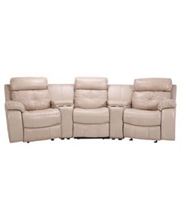 Franchesca Leather Sectional Sofa, 3 Piece (Loveseat, Armless Loveseat