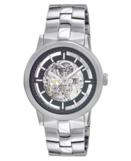 Kenneth Cole Watch, Mens Automatic Skeleton Stainless Steel Bracelet
