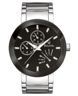 Bulova Watch, Mens Automatic Stainless Steel Bracelet 41mm 96A101