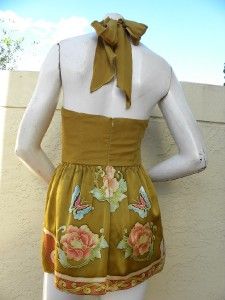 Meghan Los Angeles Gorgeous Silk Floral Strapless Tunic Dress Sz 2