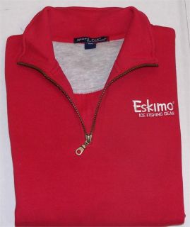 Eskimo Ice Fishing Gear 1 4 Zip Red Longsleeve Sport Tek Unisex