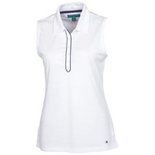 New Tommy Hilfiger Golf Womens Sleeveless Polo Shirt   White or