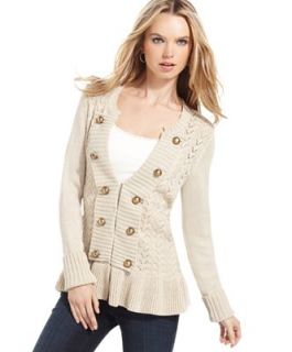 Debbie Morgan Military Cardigan Sweater, also available in petite