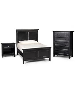 Captiva Bedroom Furniture, Twin 3 Piece Set (Bed, Chest and Nightstand