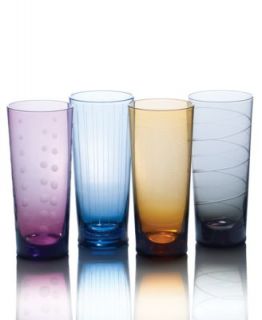 Mikasa Glassware, Set of 4 Cheers Colors Highball Glasses