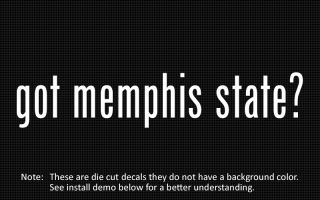 This listing is for 2 got memphis state? die cut decals.