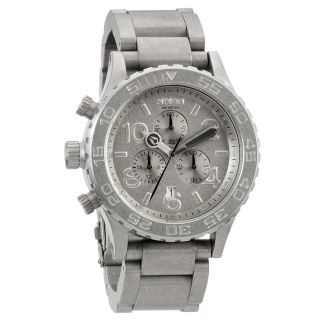 Mens 42 20 Tide Stainless Steel Grey Dial Chronograph Dive Watch