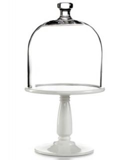 Martha Stewart Collection Serveware, Fluted Cake Stand with Glass Dome