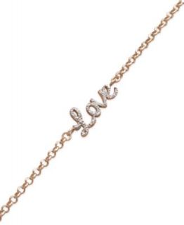 Studio Silver 18k Rose Gold over Sterling Silver Bracelet, Love