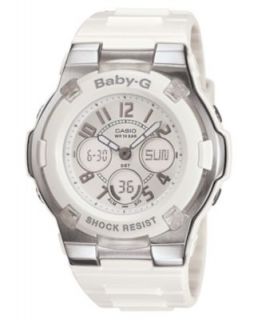 Baby G Watch, Womens Analog Digital White Resin Strap BGA110 7B2