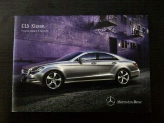 Mercedes Benz Brochure Catalog CLS W218 2011+ German CLS500 CLS550