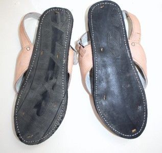 Vtg Mens 9 Sinaloa Leather Buckle Huarache Mexican Sandals Slingback