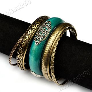 Jewelry Wholesale 1set Vintage Wood Bangle Mens Womens Bracelet Cuff
