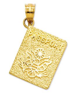 14k Gold Charm, Passport Charm   Bracelets   Jewelry & Watches   