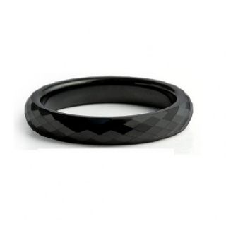 Envyj Tungsten Carbide Men 6mm Black Wedding Band Ring NV37A Size 9 10