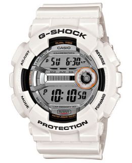 Shock Watch, Mens Digital White Resin Strap 51x55mm GD110 7   All