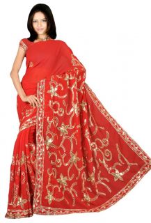 Bollywood Indien Sari Saree Robe Kaftan Stoff Ventredanse Voile Draper