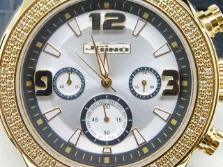 Mens Jojino JoJo Joe Rodeo 25 Diamond Watch Raised Dial Big Face 47mm
