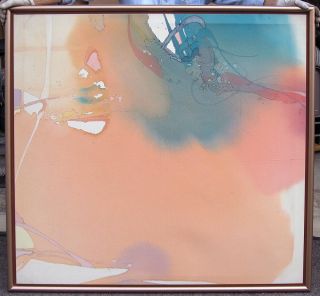 Nanci Blair Closson Peach Melba Original Abstract Acrylic Painting