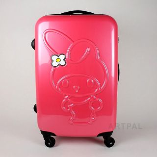 New Sanrio My Melody Travel Bag Cute 22in Zipper Suitcase Bag Rose