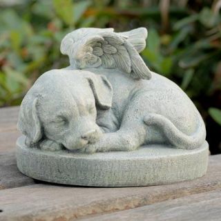 Angel Dog Stone Pet Memorial Garden Remembrance Decor