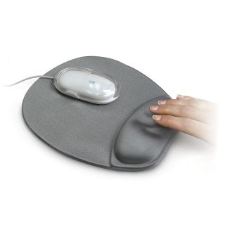Handstands Grey Memory Foam Mouse Pad with Integrated Wrist Rest