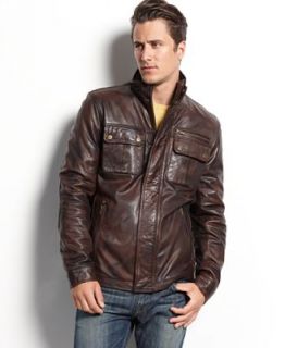 Guess Coat, Medium Weight Leather Jacket