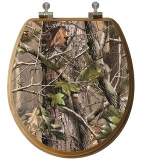 TOPSEAT 3D Realtree ® Toilet Seat, Camouflage, Round, Nickel Metal