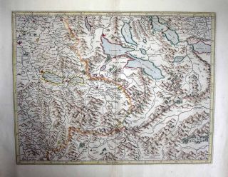 1633 (1585) Mercator Map NE SWITZERLAND Bern Lucerne Zurichsee Alps