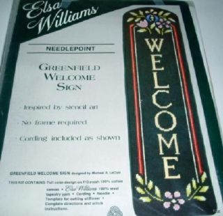 Sign, an Elsa Williams needlepoint kit designed by Michael A LeClair