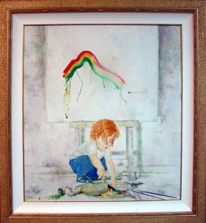 Michael Gorban Art Student Original Oil Painting on Canvas, Child