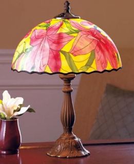 Asian Lily Flower Design Tiffany Style Desk Lamp New
