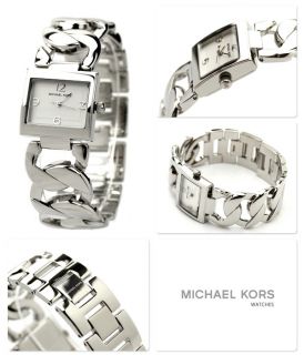 Michael Kors MK3023 Silver Dial Stainless Steel Chunky Chain Bracelet