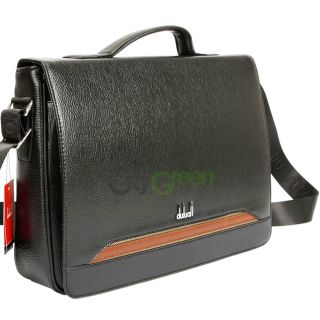 Mens Leather Shoulder Messenger Briefcase Bag Black #034 US High