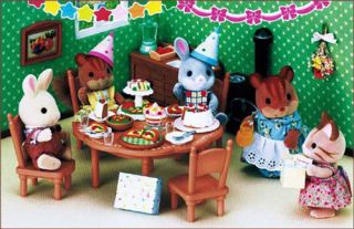 Japanese Sylvanian Family Birthday Dinner Party Set