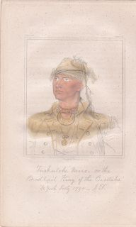 Original 1841 Tuskatche Mico Georgia Creek Indian Chief