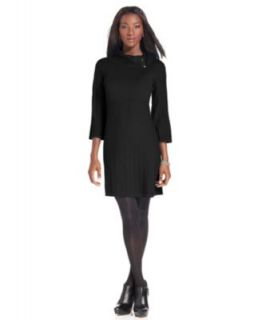 Style&co. Dress, Three Quarter Sleeve Ribbed Sweater Dress