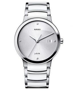 Rado Watch, Womens Swiss Centrix Diamond Accent Stainless Steel and