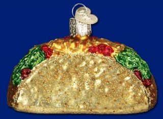 Taco Old World Christmas Glass Mexican Food Mexico Theme Ornament