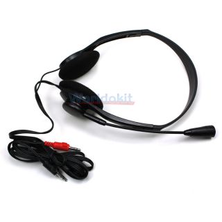 Headphone Headset with Microphone Black for PC Laptop Computer