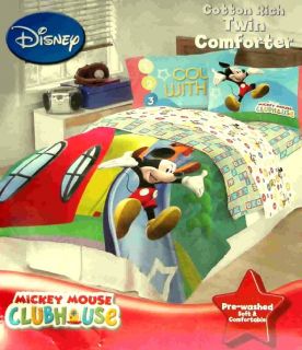 Disney Mickey Mouse 123 Twin Full Size Comforter Bedding New