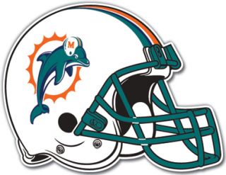 Miami Dolphins Helmet NFL Football Vinyl Decal Sticker