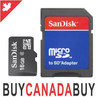 SanDisk 16GB Class 4 Micro SDHC SD HC Memory Card with Adapter and