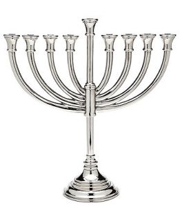 Lighting by Design Menorah, Silver Plated   Candles & Home Fragrance