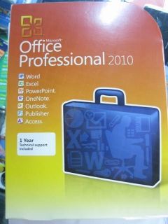 Microsoft Office Professional 2010 Full Retail New with DVD